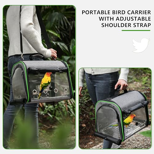 Suertree BIRDCARRIER0109 Bird Carrier Bag Bird Travel Cage Indestructible Stainless Steel Mesh thumb #3