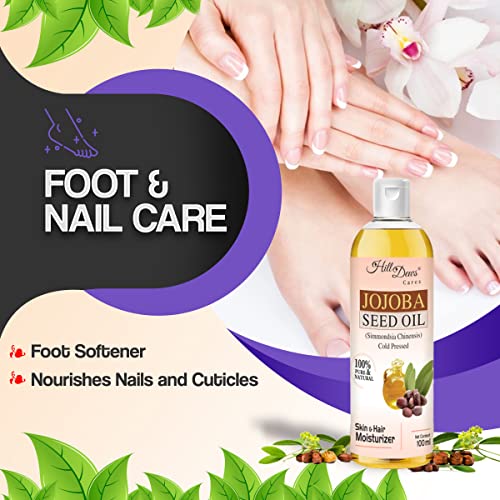 Image of Jojoba Oil 100 ml - Cold Pressed Oil For Skin, Hair and Face Care 100 ml