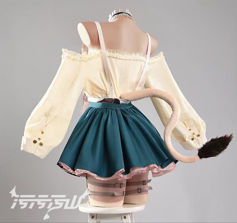 Amazon.co.jp: アズールレーン 尾張 コスプレ衣装+尾+靴下+角(ウィッグ