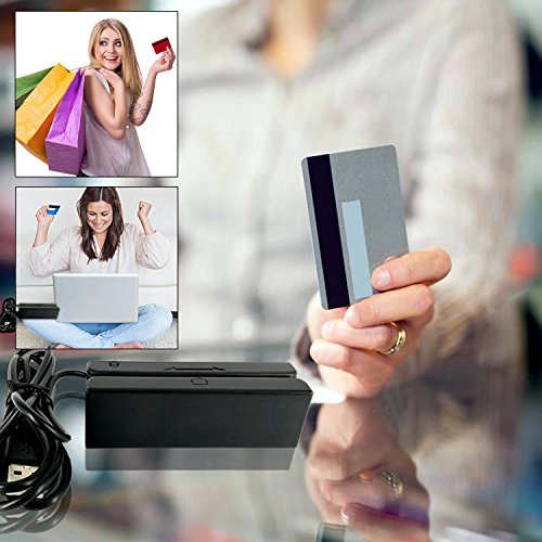 Symcode Usb Magnetic Stripe Card Reader 3-Track Pos Credit Card Reader Swiper Magstripe Swipe Card Reader #TOP6