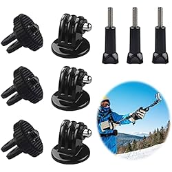 Soporte Tripode Gopro Adaptador de Tornillo para gopro para GoPro Hero adaptadores de Montaje trípode para GoPro 1/4, Adaptador de Montaje en Trípode para GoPro Hero 7 6 5, 4 3 2 1 y SJCAM Xiaoyi,etc (Negro)