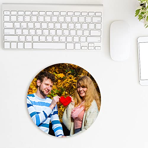 12 Pcs Sublimation Blank Mouse Pad for DIY Sublimation Heat Transfer Press Printing Crafts, Blanks Mousepad in Bulk, White Round 7.87 x 7.87 inch by VIOKKO - Used condition - Image 3