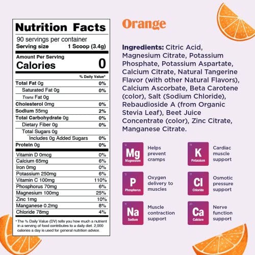 Ultima Replenisher Electrolyte Hydration Powder, Orange, 90 Servings - Sugar Free, 0 Calories, 0 Carbs - Gluten-Free, Keto, Non-Gmo, Vegan, 10.8 Ounce (Pack Of 1) #TOP4