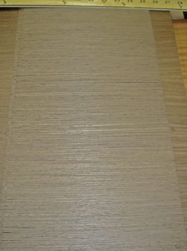 Wenge Composite Wood Veneer 49" x 9" with Paper Backer 1/40th Thickness