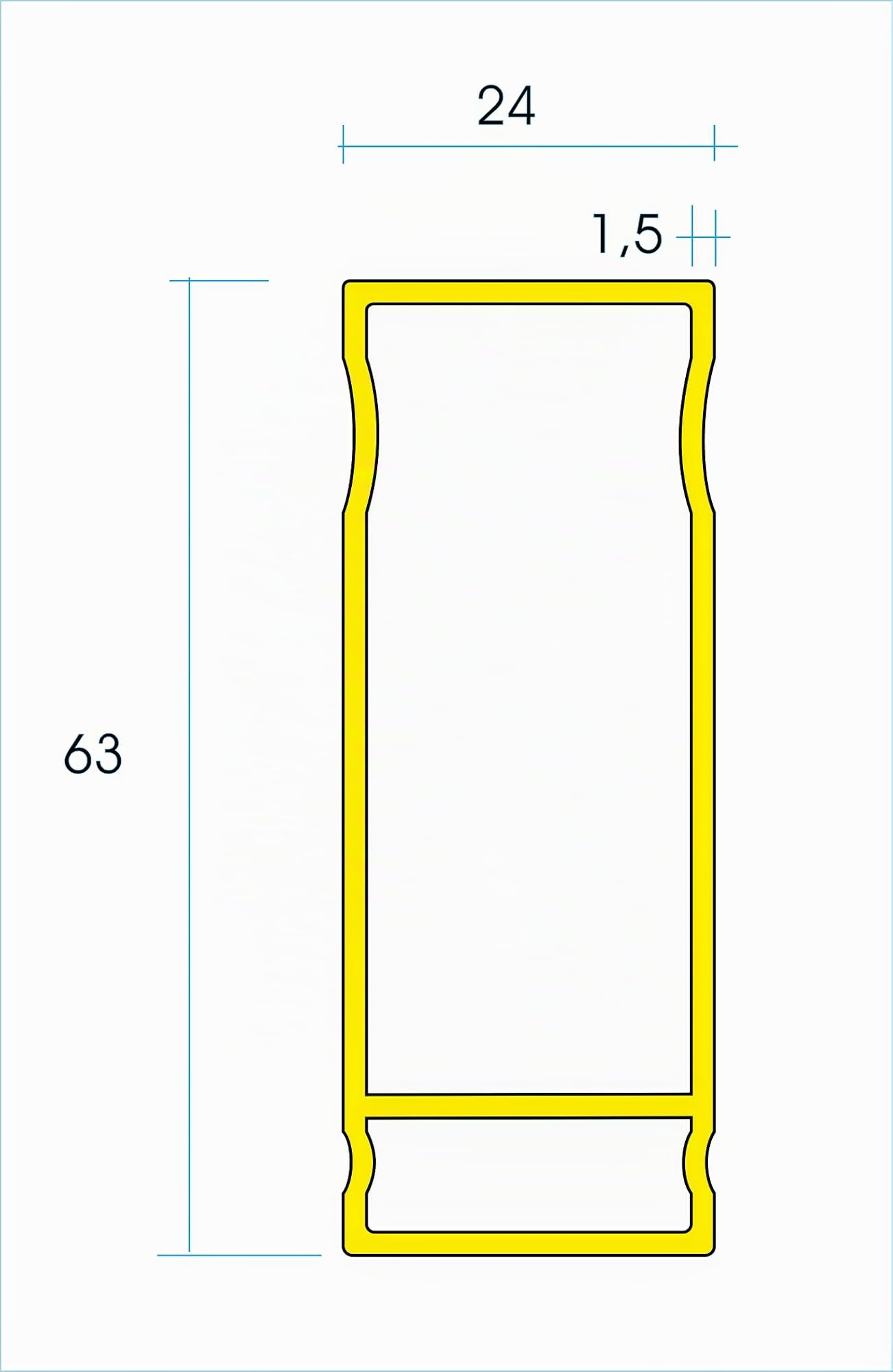 LAMEL Livella professionale rinforzata, con maniglie. (200 cm)