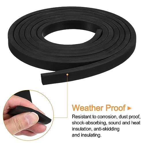 sourcing map Gummistreifen EPDM Gummi Schaumstoff Blatt Streifen 10mm(B) x5mm(T) x1.5m(L) Gummidichtung Neoprene Gummi Blatt Rollen Dichtungsband für Heimwerker Dichtung Handwerk Isolierung