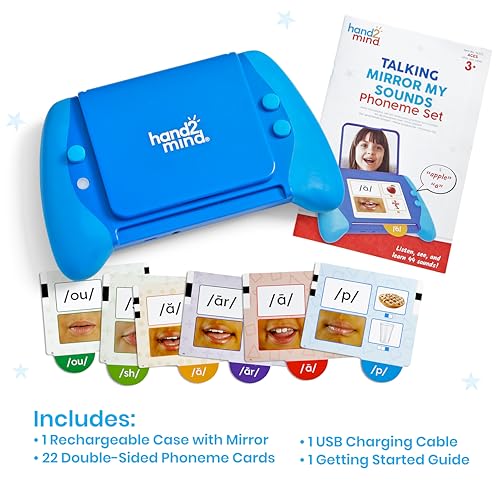 hand2mind Talking Mirror My Sounds Phoneme Set, Phonemic Awareness, Speech Therapy Materials, Phonics Manipulatives, Toddler Talking Flash Cards, Letter Sounds, Preschool Learning Activities