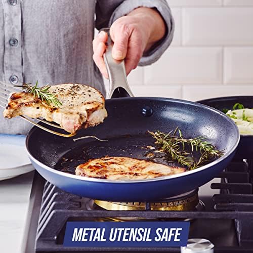 Blue Diamond Cookware Ceramic Nonstick Frying Pan with Lid, 12"
