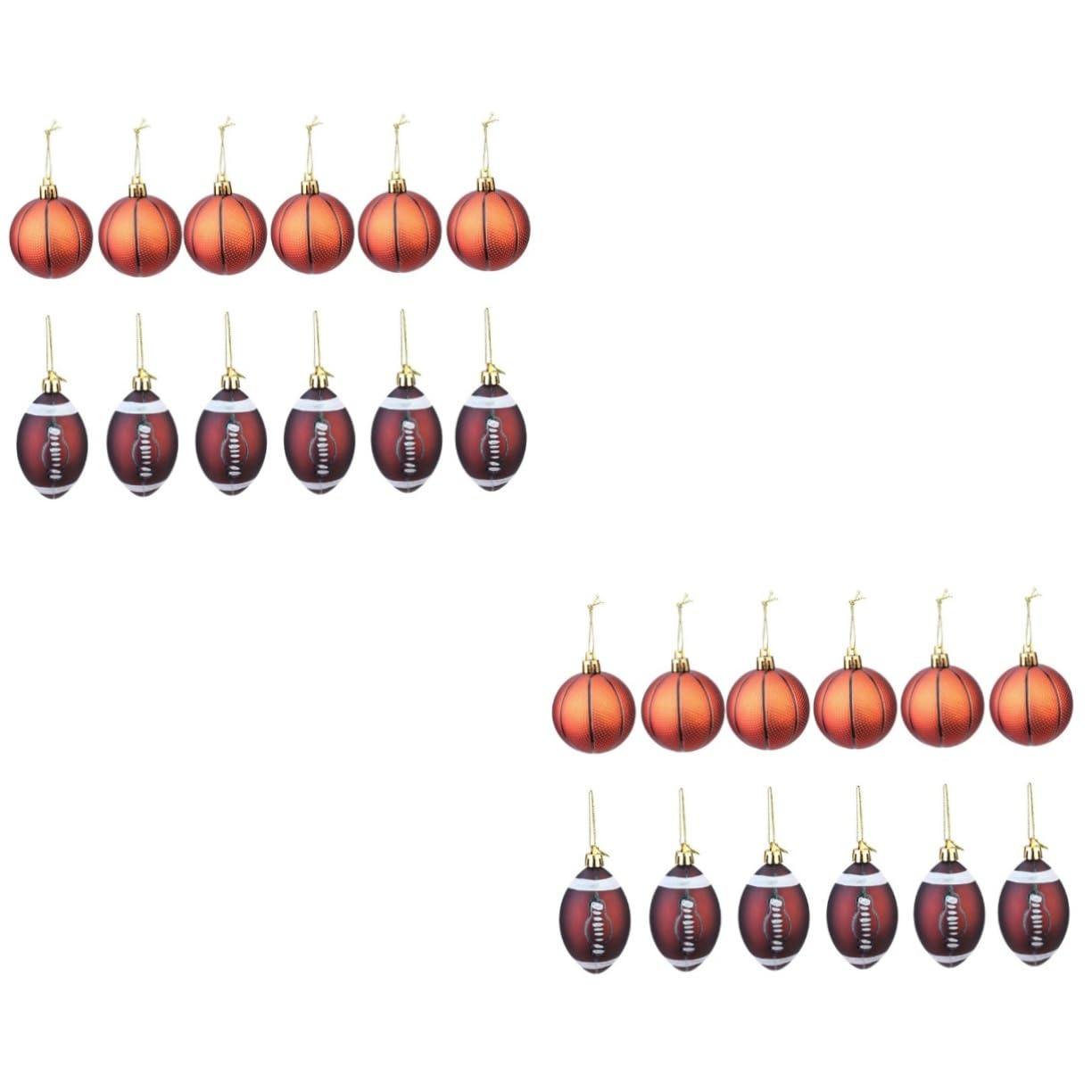 PRETYZOOM 2 Sätze Weihnachtskugeln Weihnachts Anhänger Weihnachts Party Weihnachten Weihnachtskugel Dekoration Szenenlayout Hängende Anhänger Weihnachtsbaum-anhänger Plastik 12 Stück * 2