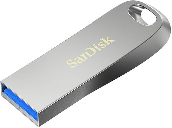 SanDisk Ultra Luxe 32GB USB 3.1 Flash Drive (4 Pack) Works with Computer, Laptop, 150MB/s PenDrive High Speed All Metal (SDCZ74-032G-G46) Bundle with (1) Everything But Stromboli 4 Port USB 3.0 Hub
