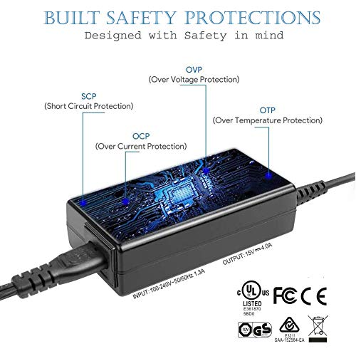Fanlide Portable Power Station Charger, 15V 4A Power Supply Adapter Charger For Portable Generator, Ac To Dc Charger Compatible With Flashfish 200W-500W Portable Power Station #TOP1