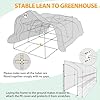 EAGLE PEAK 3 Tier Lean to Portable Greenhouse, Heavy-Duty Indoor & Outdoor Garden with Wire Shelves, 2 Roll-Up Zipper Doors, Easy Assembly, 120"x60"x84" Clear/Green PE Cover #3