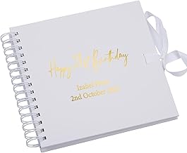 Personalised Any age Birthday Scrapbook, Guest Book or Photo Album Gift 16th, 18th, 21st, 30th, 40th, 50th, 60th, 70th, 80th