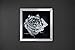 Acme Nevina Mirrored Crystal Rose Wall Panel in Black