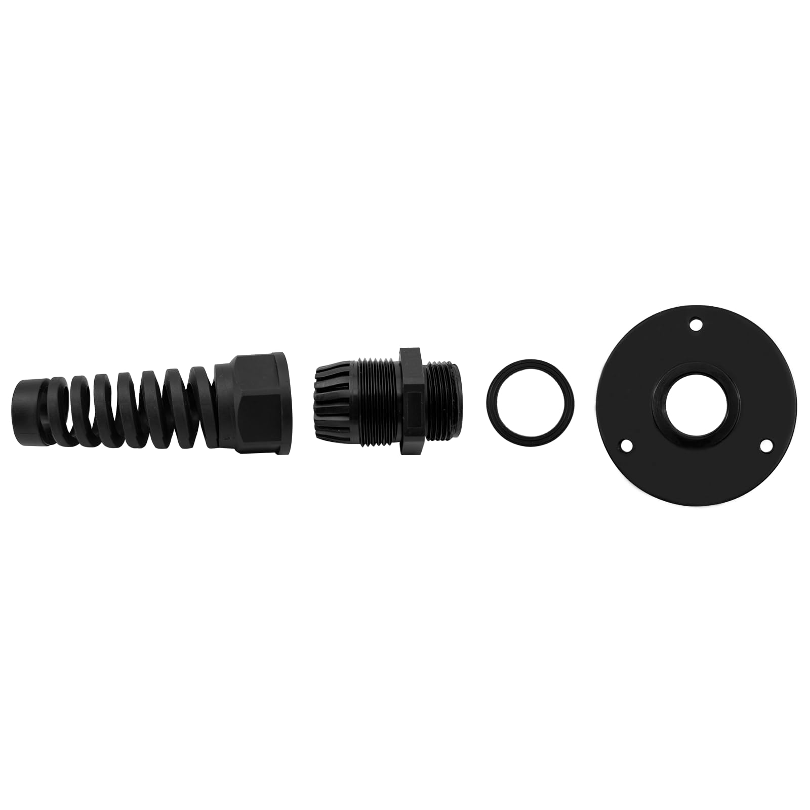 ISURE MARINE 2-Pack PG16 Cable Gland – IP68 Waterproof, Anodized Aluminum Base, Nylon, Anti-Bending, For 8-14mm Wire, Adjustable Locknut