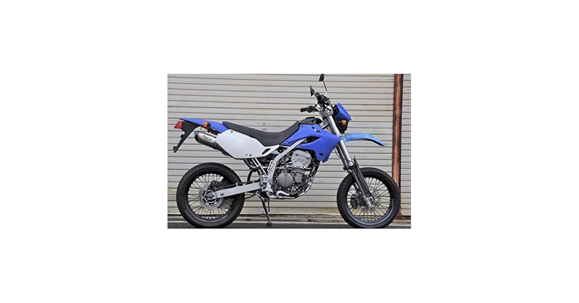 スリップオンマフラー異形サイレンサーブルーKLX125マフラー スリップオンマフラー異形サイレンサーブルーKLX125 専用