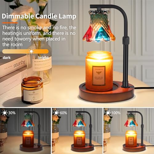 Candle Warmer Lamp,Gifts for Women,Glass Shade Electric Candle Warmer, Candle Melter for Scented Candles Top-Down Candle Melting,Scented Candle as Gift for Moms Women Girl…