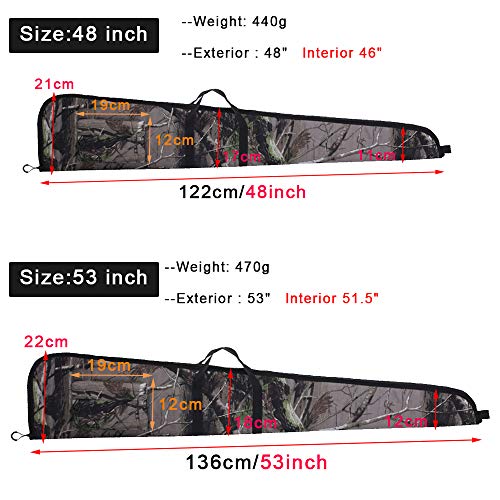Kylebooker Soft Shotgun Case Rifle Cases For Non-Scoped Rifles (48Inch, Camouflage) #TOP2