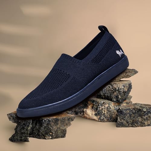 Image of Neeman's Casual Ease Slip On for Men | Breathable Knit Upper, Cushioned EVA Sole | Lightweight, Flexible Shoes for Everyday Comfort