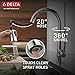 Delta Essa Chrome Kitchen Faucet with Pull Down Sprayer, Modern Single Hole Kitchen Sink Faucet, Single Handle, Chrome 9113-DST