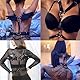 WENTPOL Leder Harness Damen SM Sexy Aushöhlen BH Brustgurt Body Harness Wings Kostüm Punk Gothic Verstellbarer Clubwear Fetisch Erotik Riemenbody Brustgurte Cosplay Party Rave mit Engelsflügel