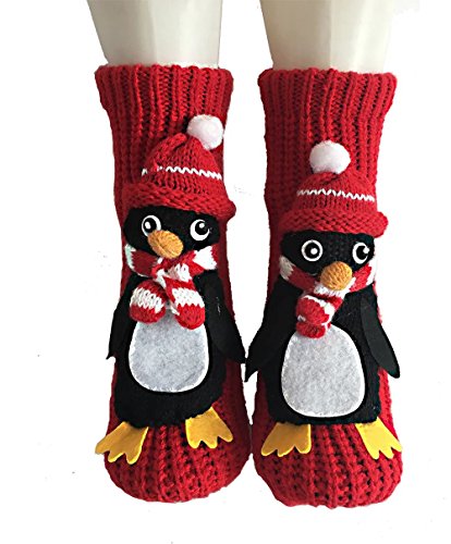 Image of Women's Thick Knit Skid proof Warm Casual Floor Carpet Socks