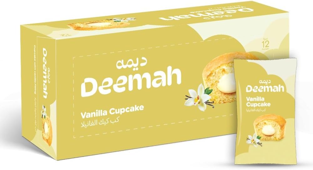 Deemah Cup Cake Vanilla Cream (Pack Of 16)