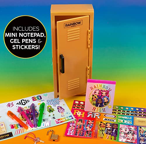 Image of Rainbow High Secret Locker Stationery Set, Including Notepad, Gel Pens Stickers - Ages 6+