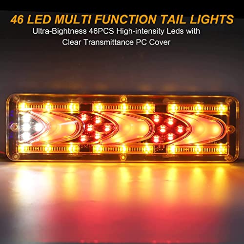 Feu arrière de remorque LED 24V multifonctionnel à clignotant dynamique Biqing