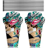 JynxtoyZeal 2pcs Parafanghi per Mountain Bike, Parafango MTB, Parafango Regolabile per MTB in Fibra di Carbonio Compatibile con Parafango Anteriore e Posteriore