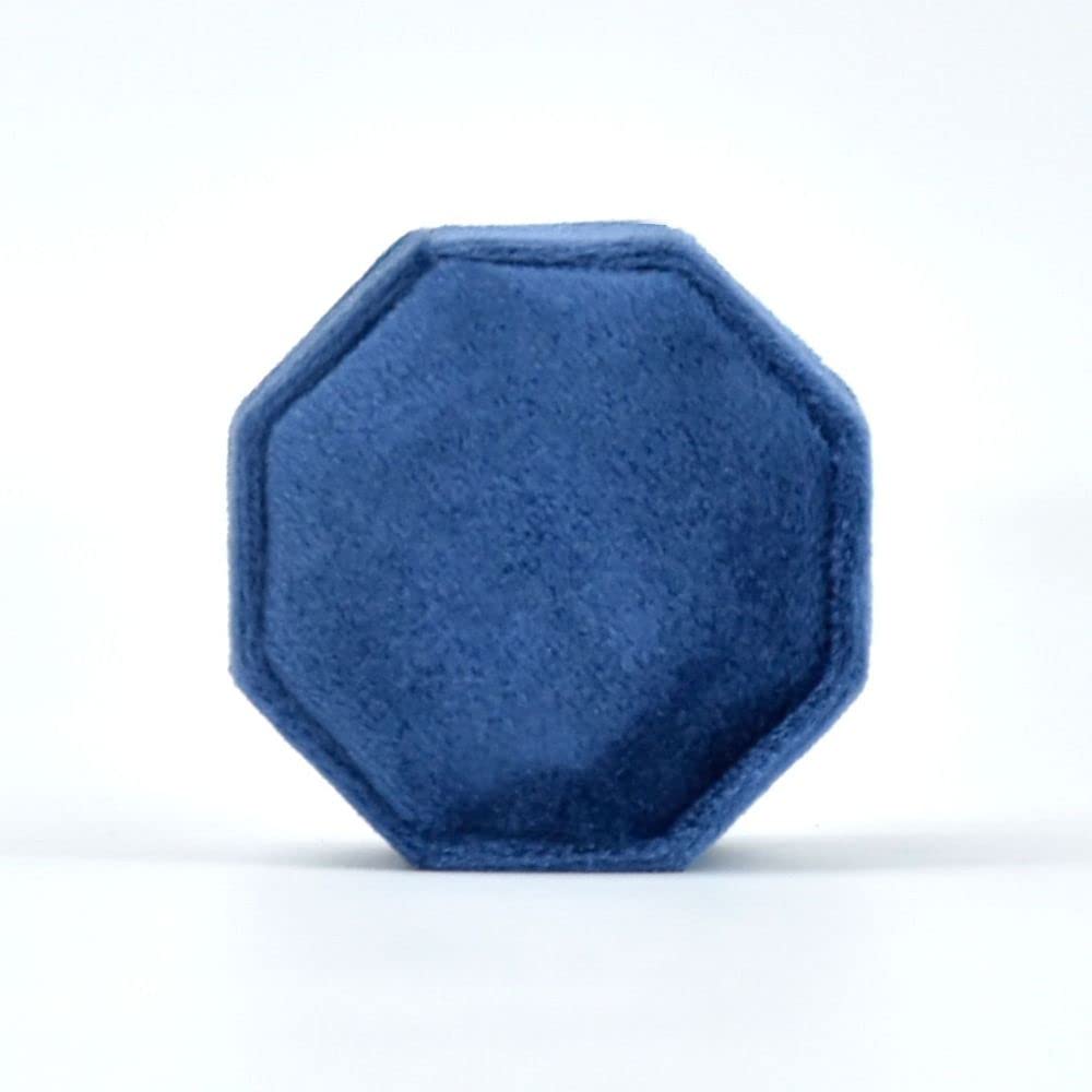 LCKKJHG Wedding Ring Box Octagonal Ring Display Box Three Slots Storage Holder With Detachable Lid For Proposal Engagement Wedding(Color 6)