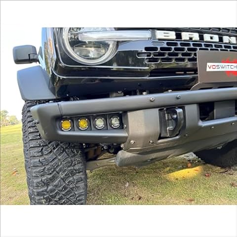 Voswitch B800 LED Fog Light Kit Compatible with Ford Bronco 2021+ with Modular Steel Bumper Cover