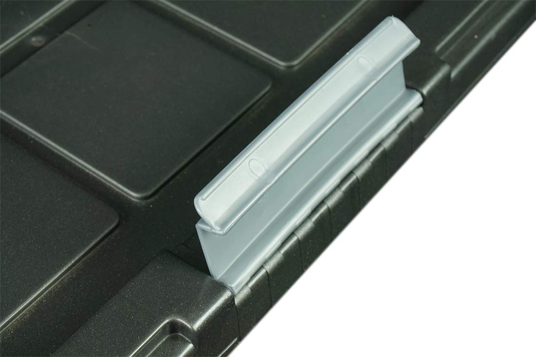 Novaliv Eurobox mit Deckel Rollen 45l 61x40x27 transparent Grau Anthrazit Aufbewahrungsbox Groß light Stapelbox Stapelkiste Kiste Box Storage Boxes Multibox Plastic storage boxes