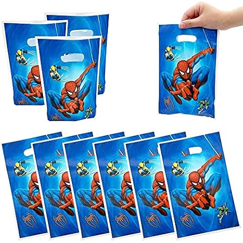 30 Pcs Spiderman Party Favor Gift Bags Superhero Party Bags fillers for Kids Boys Spiderman Birthday Party Decorations Cover
