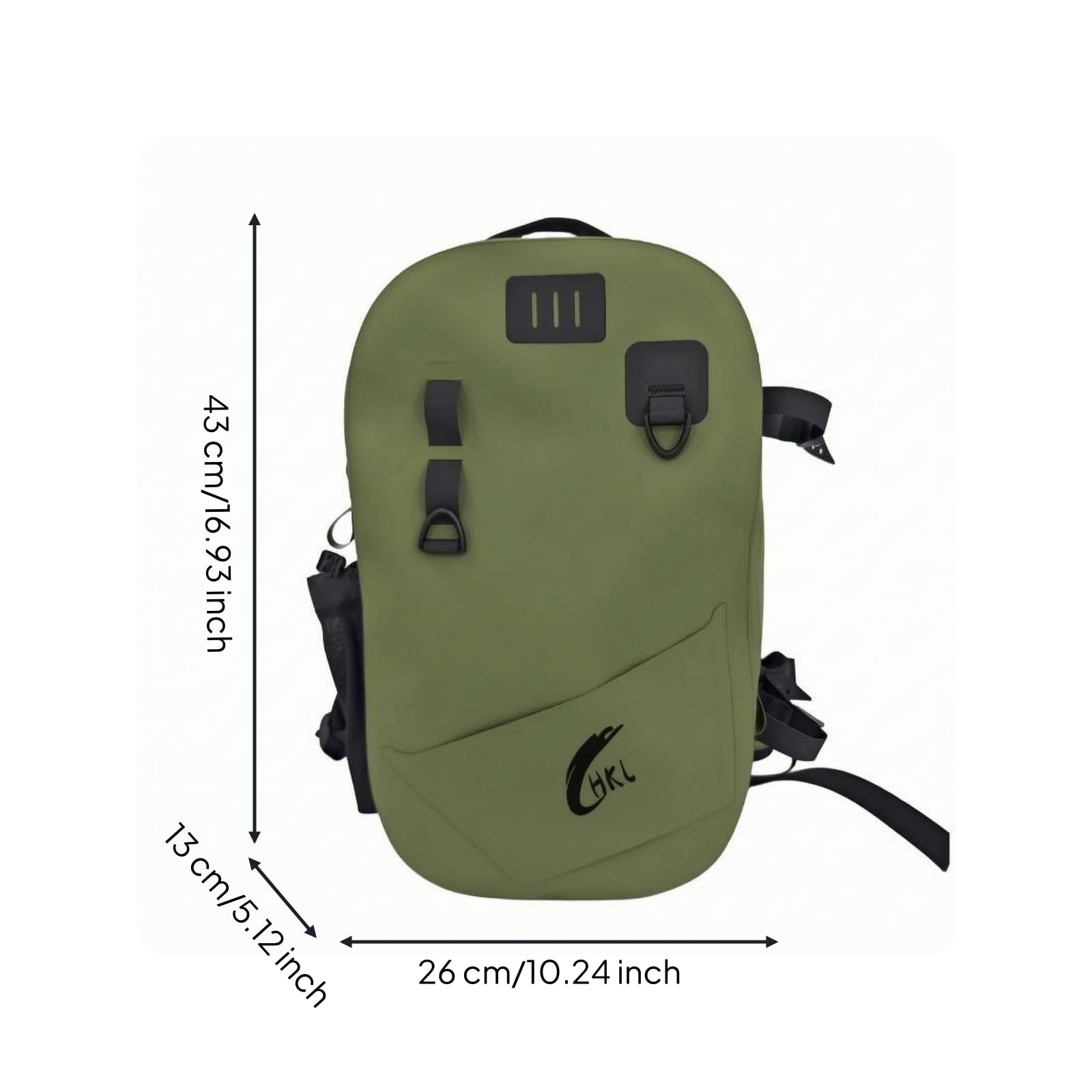 Zaino da Pesca Impermeabile Multitasche Zaino in TPU Tessuto Resistente Attrezzatura Outdoor
