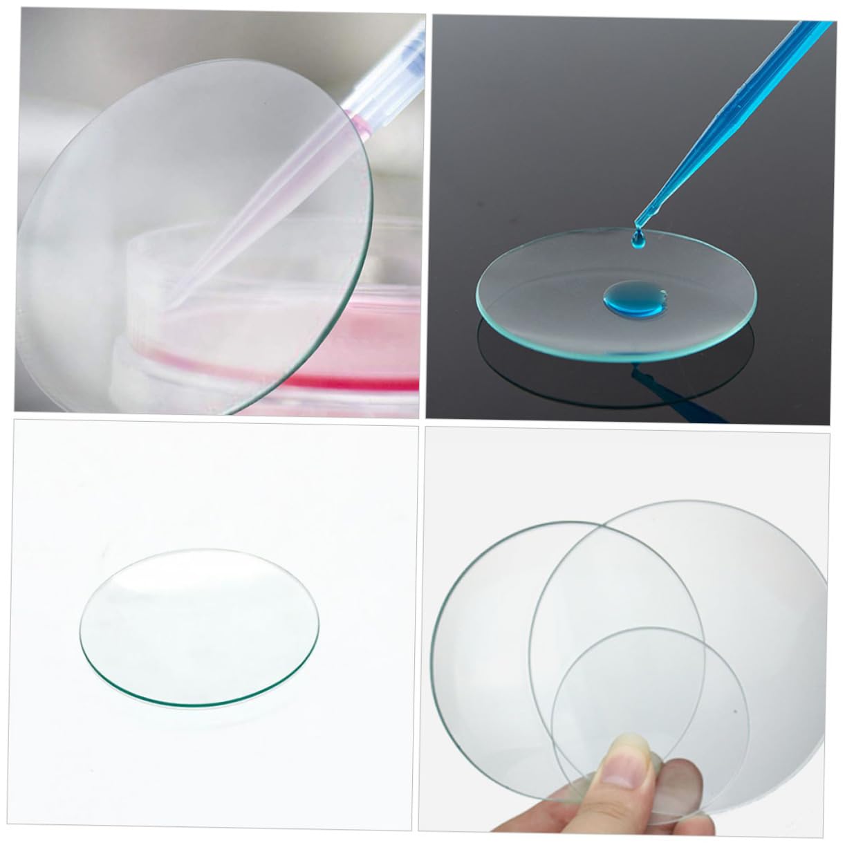 NAMOARLY 10pcs Glassware Lab Utensils Beakers Cover Labs Flat Watch Glasses Experiment Chemistry Beakers Cover Chemistry Beaker Cover Laboratory Watch Glasses Laboratory Cover Transparent