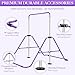 UMIKOOL DIRECT Expandable Gymnastics Bars with Ring, Adjustable Height Gymnastic Horizontal Bars, Gym Junior Training Bar Children Folding Training Monkey Bars for Kids (Purple+Mat)