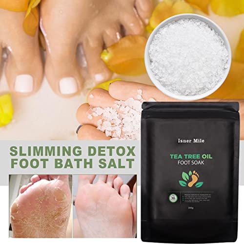 Escalda-pés,Sais de Banho Húmidos para Pés Tea Tree | 7,1 onças de imersão para os pés sal marinho á