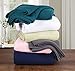GLAMBURG 100% Cotton Thermal Blanket, Breathable Waffle Blanket, Queen Size, All Season, Purple