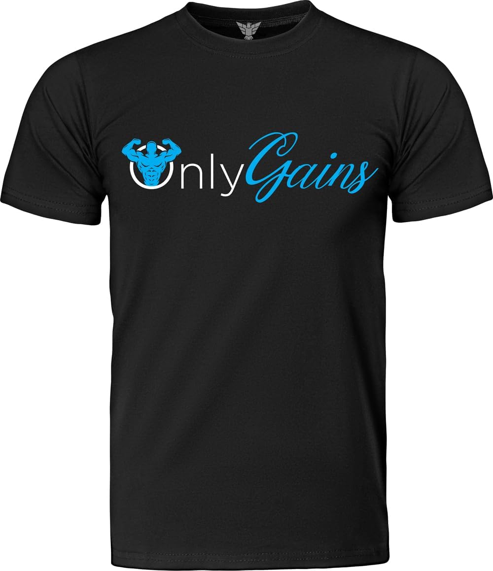 GunShowTeesOnly Gains | Funny Fitness Gift Shirt for Guys