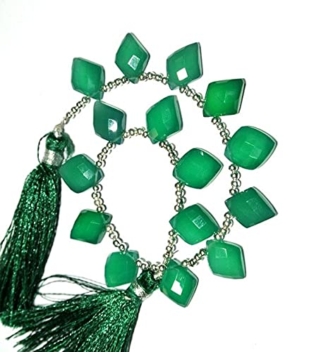 Green Onyx pierres naturelles poire 8x6mm briolettes facettées pour fabrication de bijoux DIY