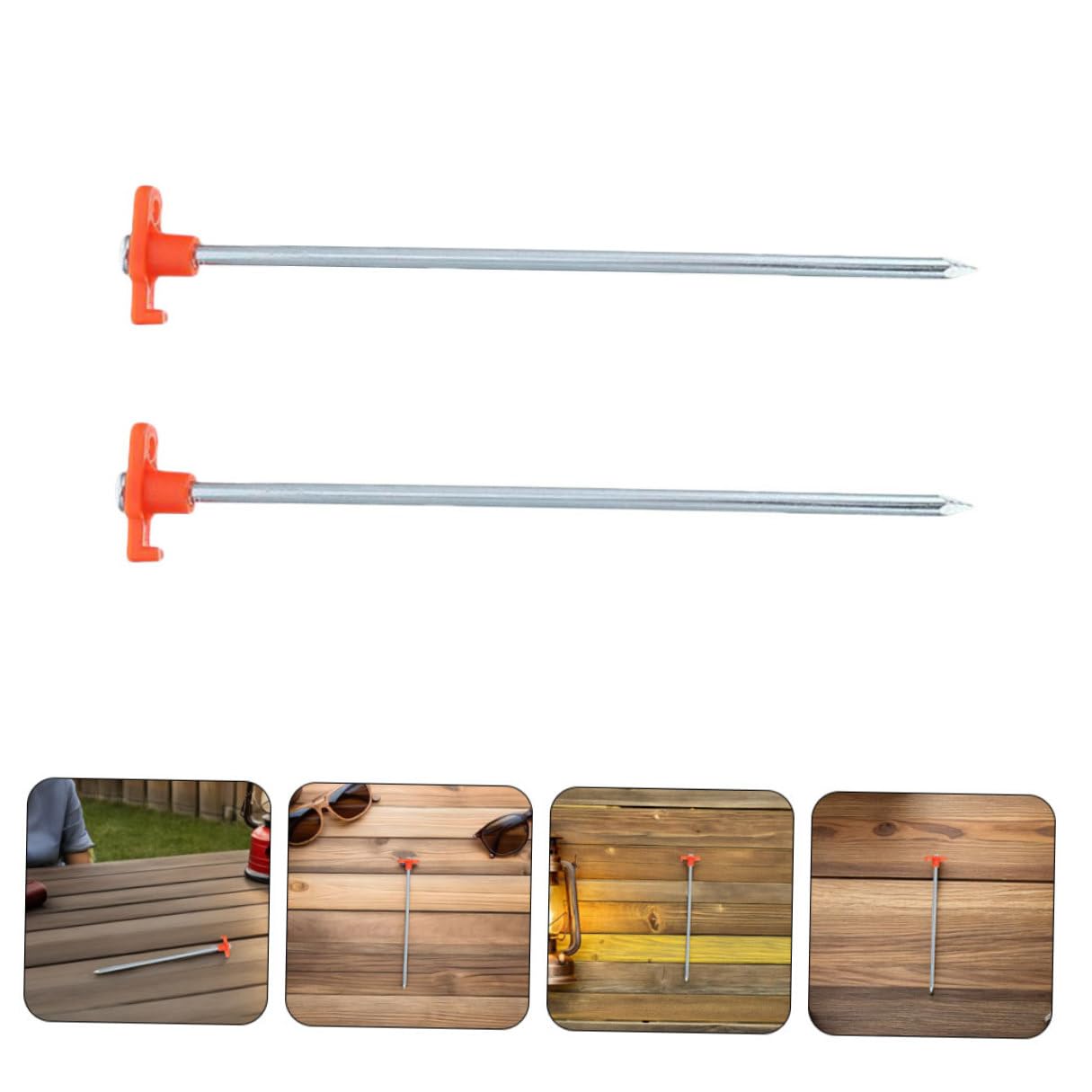 12 Piezas Piquetas Camping Acero Resistente para Tiendas y Toldos Anclajes Fuertes y Largos para Suelo Duro y Arena de Actividades al Aire
