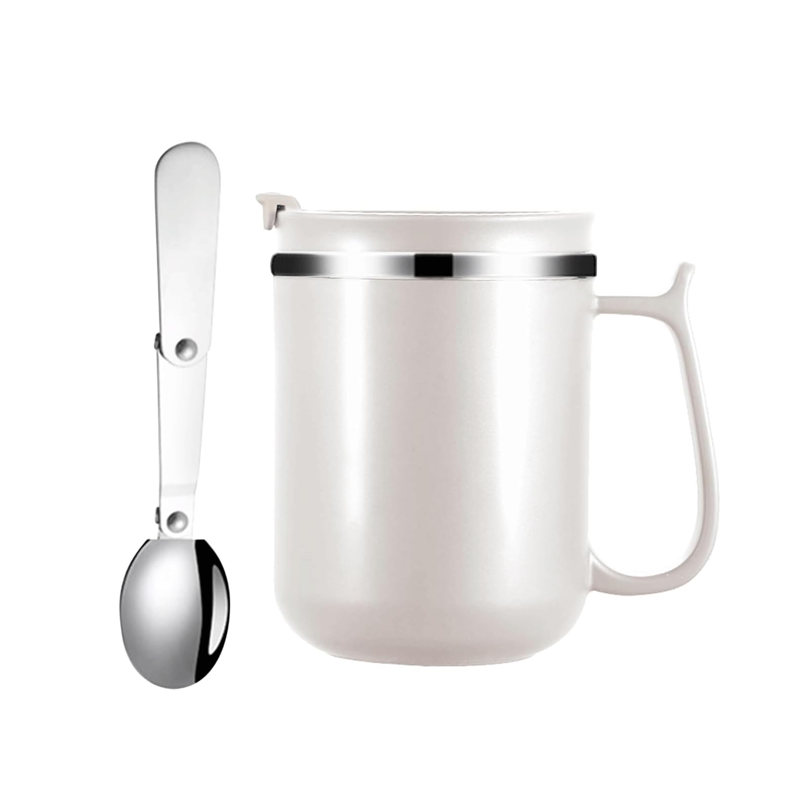 esmen Teetasse, 500 ml, Isolierbecher, Edelstahl, isolierter Kaffeebecher mit Griff, Reise-Kaffeetasse für den Alltag, Reise-Kaffeetasse