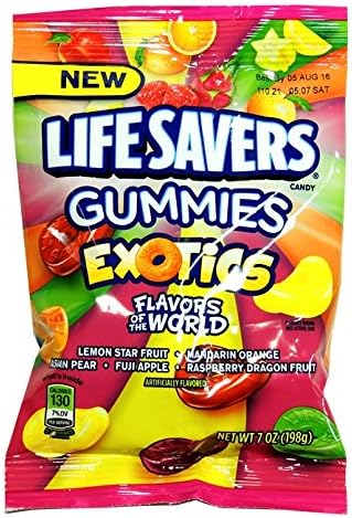 Lifesavers, Gummies Exotics, Count 12 (7 oz) - Sugar Candy / Grab Varieties & Flavors