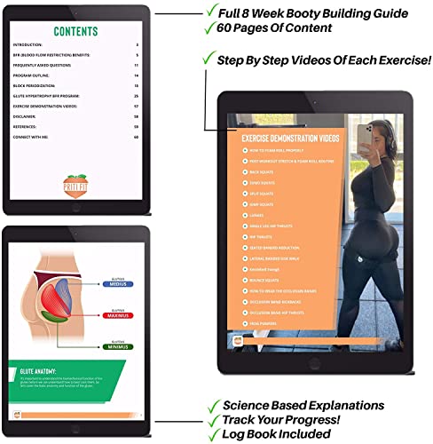 Priti Fit Bfr Booty Bands For Women-Includes 8 Week Guide For Legs, Glutes&Hip Building, Blood Flow Restriction Occlusion Workouts,Best Fabric Resistance Loop,Tone&Lift Your Butt,Squat,Thigh,Fitness #TOP3