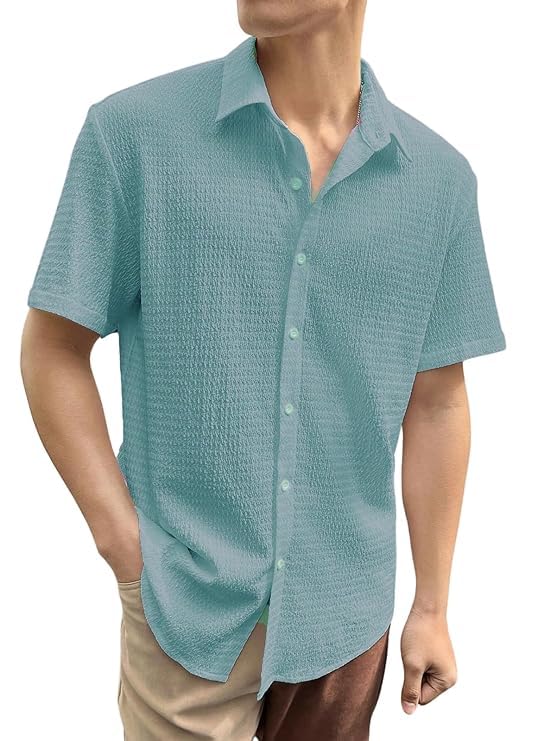 Image of ROYALICA Regular Fit Mens seer Shirt Sky Blue L