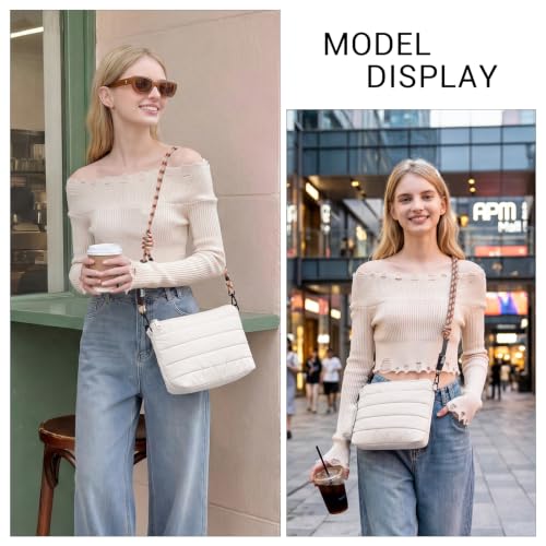 Image of ACUARIO Crossbody Bags for Women - Puffy Tote Bag Purse for Work, Travel, Shoulder Handbag with Small Wallet