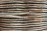 Auline 25m Transparente 2x 3.3mm2 Cable de altavoz transparente 105 hilos 12AWG