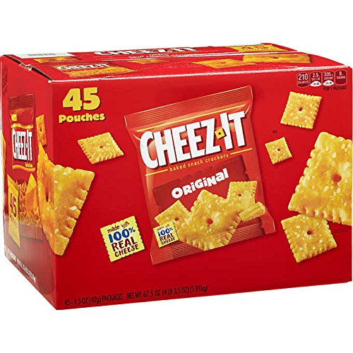 Cheez-It Crackers, Cheddar, 1.5 oz, 45-pack (pack of 6)