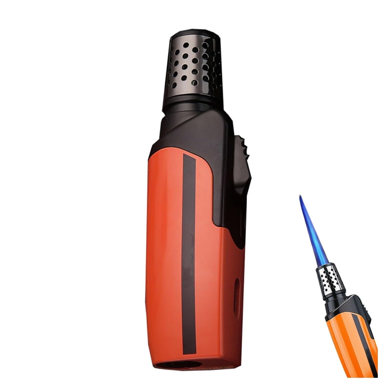 Encendedor de butano para acampar con llama ajustable y diseño portátil